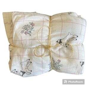 Sears Roebuck & Company Vintage Sheep Print Full Size Bed Set